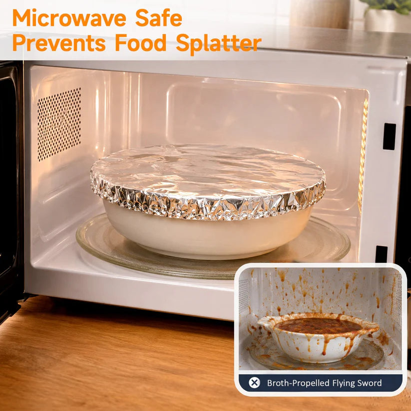 ♻️🍽️ Reusable Food-Grade Aluminum Foil Food Covers for Keeping Food Warm & Fresh