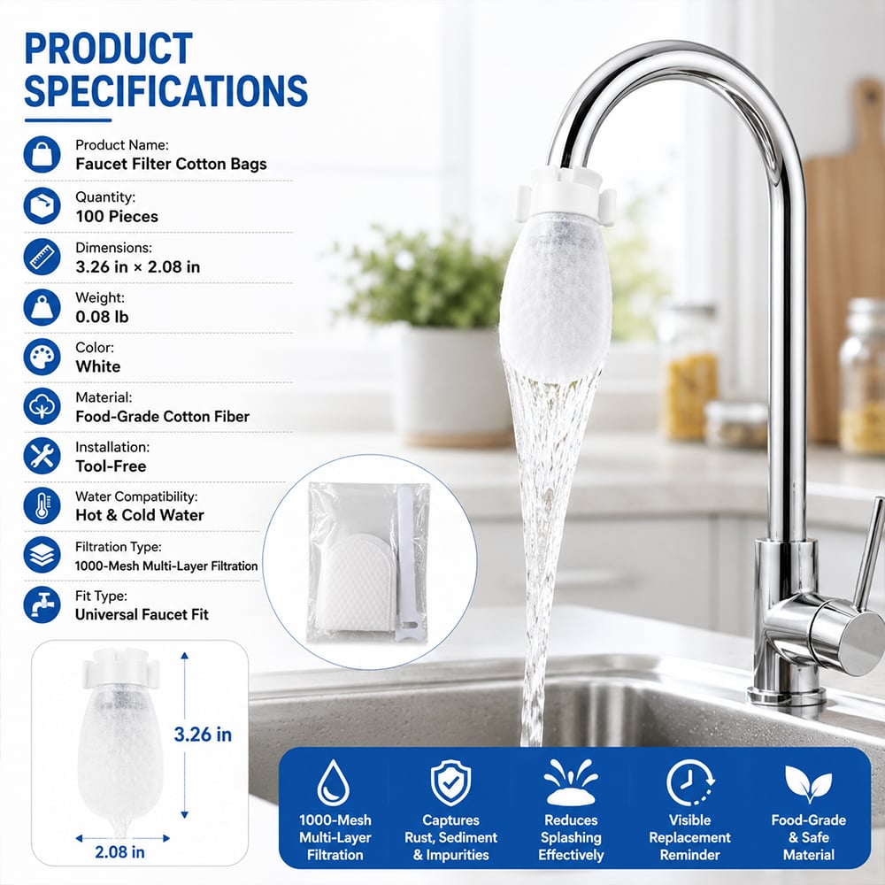🥳2026 HOT SALE🥳💞50K+ SOLD!🔥Nectavira®Kitchen Faucet Filter Bag
