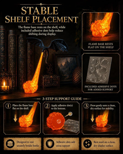🔥Nectavira® Dragon’s Breath Fantasy Night Light – 3D Bookshelf Accent Lamp