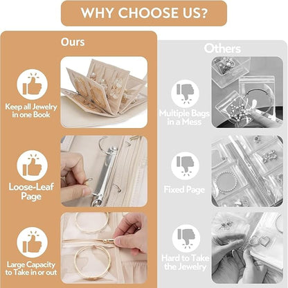 Luxury Portable Jewelry Storage Book