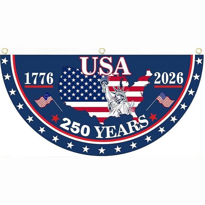 🗽 Honor Your American Pride 🎉 Handcrafted by Veterans – 250th   Anniversary USA Fan Flag 🏅