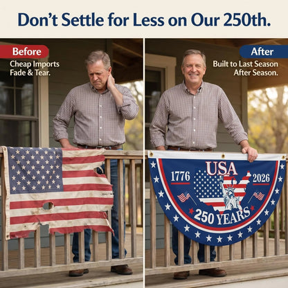 🗽 Honor Your American Pride 🎉 Handcrafted by Veterans – 250th   Anniversary USA Fan Flag 🏅