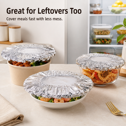 🍳 Nectavira® Collapsible Aluminum Foil Food Cover | Keep Meals Warm, Fresh & Protected from Fruit Flies 🍲⏱️