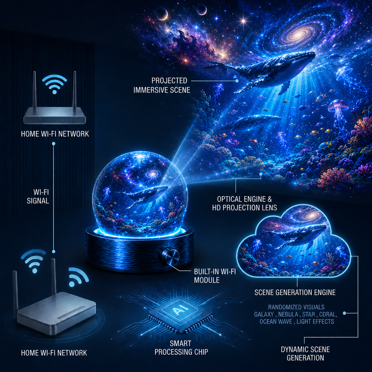 🌙Nectavira® 🌌Night Light Projector🔮🔮