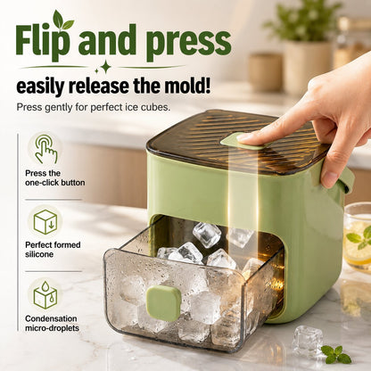 🧊 Nectavira® 2-in-1 Ice Cube Tray with Storage Bin