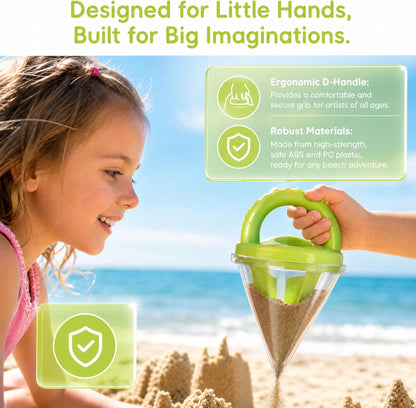 🏖️ Kids Beach Sand Funnel Toy – Transparent Sand Scoop & Shell Collector for Outdoor Summer Play