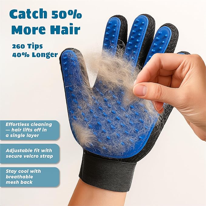 Combing glove - Pet grooming tool par excellence