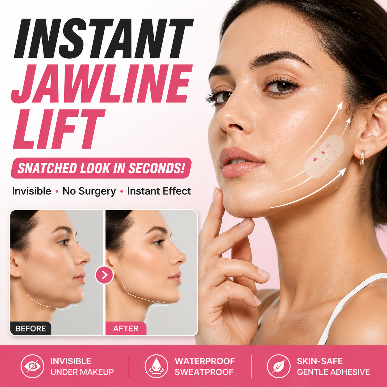 korakio® 🌙 Face Lift Tape for Overnight Jawline & Chin Support