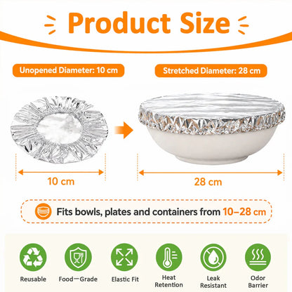 ♻️🍽️ Reusable Food-Grade Aluminum Foil Food Covers for Keeping Food Warm & Fresh