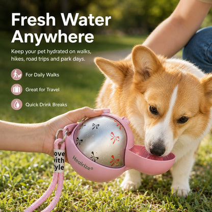 🔥 Hot Sale 50% OFF — 𝐍𝐞𝐜𝐭𝐚𝐯𝐢𝐫𝐚® Stainless Steel Pet Water Bottle | Leak-Proof Travel Dog & Cat Water Bottle for Walking, Hiking, Park Days & Outdoor Adventures🐾3