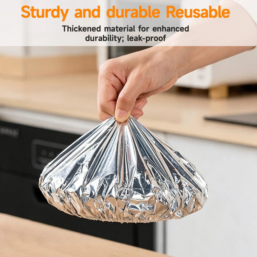 ♻️🍽️ Reusable Food-Grade Aluminum Foil Food Covers for Keeping Food Warm & Fresh