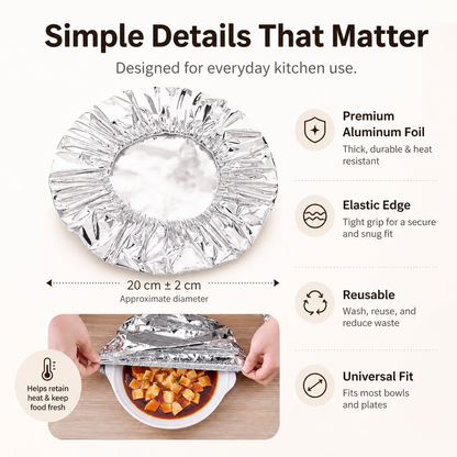🍳 Nectavira® Collapsible Aluminum Foil Food Cover | Keep Meals Warm, Fresh & Protected from Fruit Flies 🍲⏱️