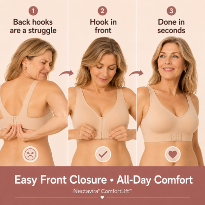 💗 𝐎𝐟𝐟𝐢𝐜𝐢𝐚𝐥 𝐁𝐫𝐚𝐧𝐝 𝐒𝐭𝐨𝐫𝐞 |✅ Nectavira® ComfortLift™ Front Closure Wireless Support Bra ✨