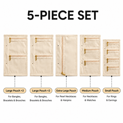 Nectavira® 5-Piece Jewelry Organizer Pouch Set