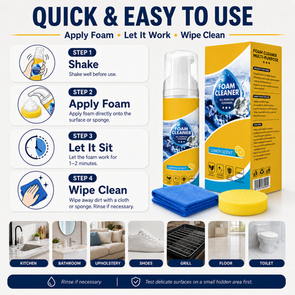 Nectavira All-Purpose Foam Cleaner – Multi-Surface Cleaner for Home, Car & More