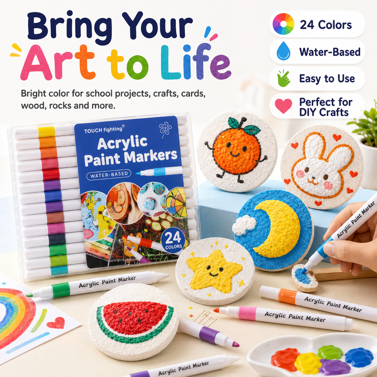 🖍️ 24-Color Acrylic Marker Set — 50% OFF | Only 12 Left!