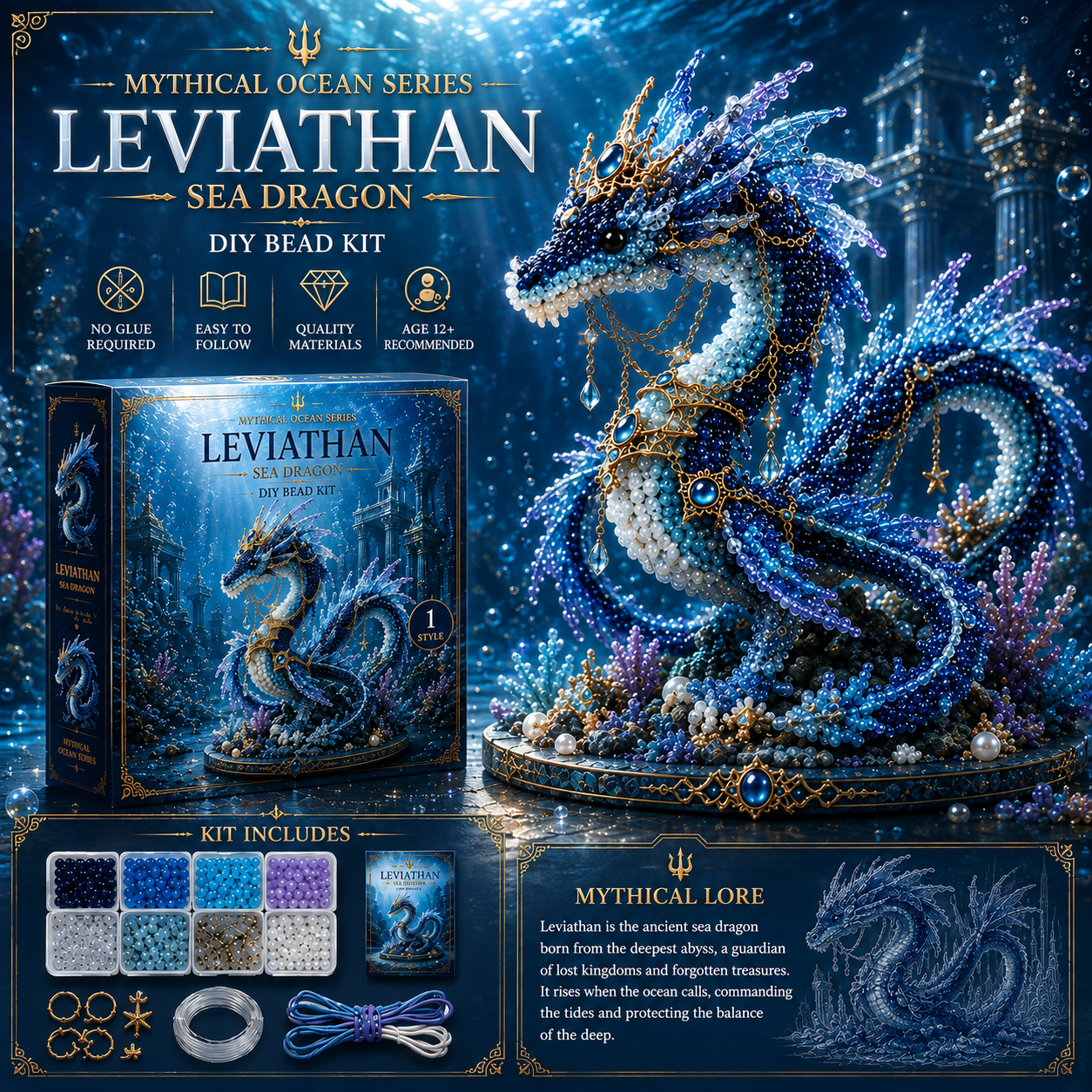 🌊 Mythical Ocean DIY Bead Kit – Choose From 12 Collectible Ocean Creature Styles