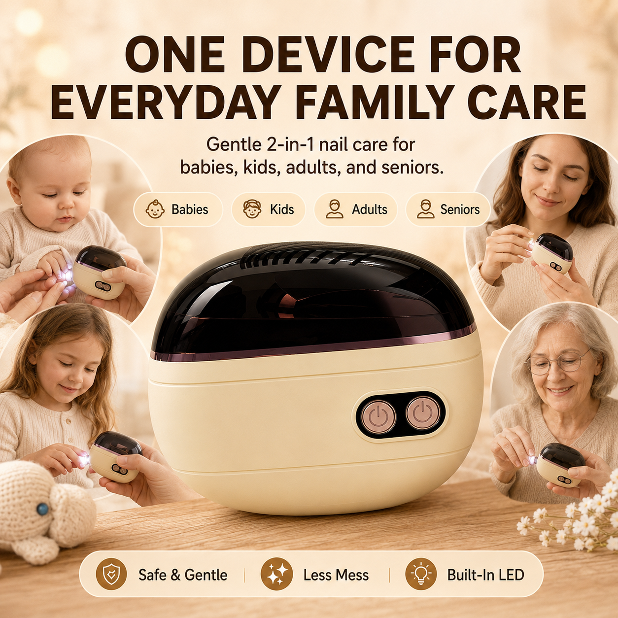 Electric nail care for the whole family