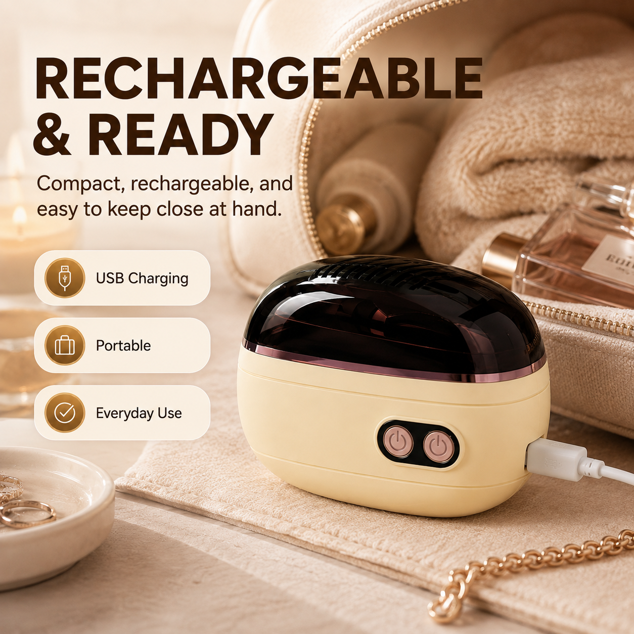 Rechargeable portable electric nail clipper
