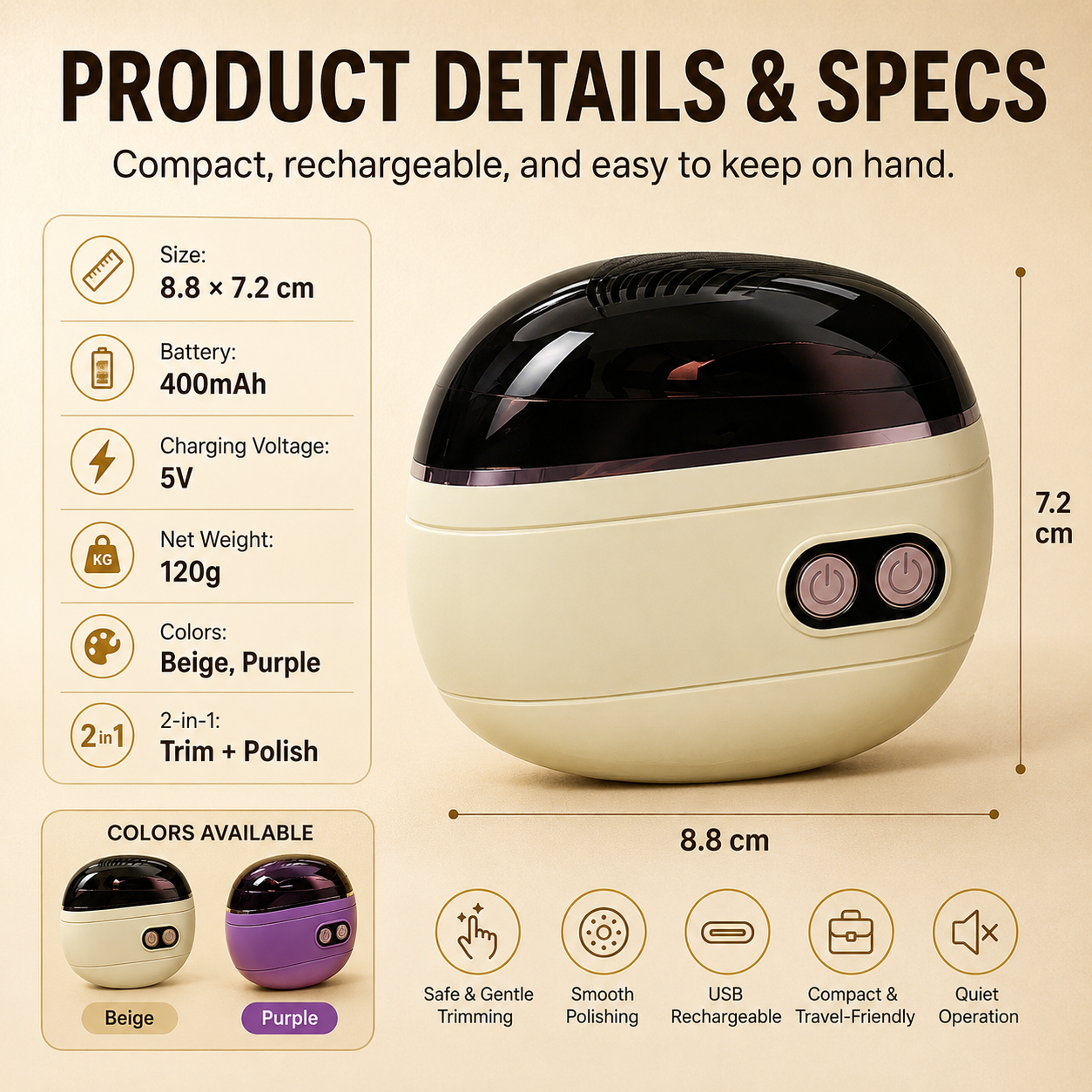 Electric nail clipper product specifications