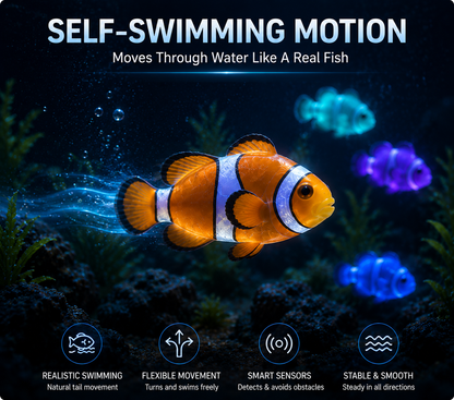 HUBUQ® Interactive Light-Up Robotic Toy Fish
