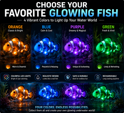 HUBUQ® Interactive Light-Up Robotic Toy Fish
