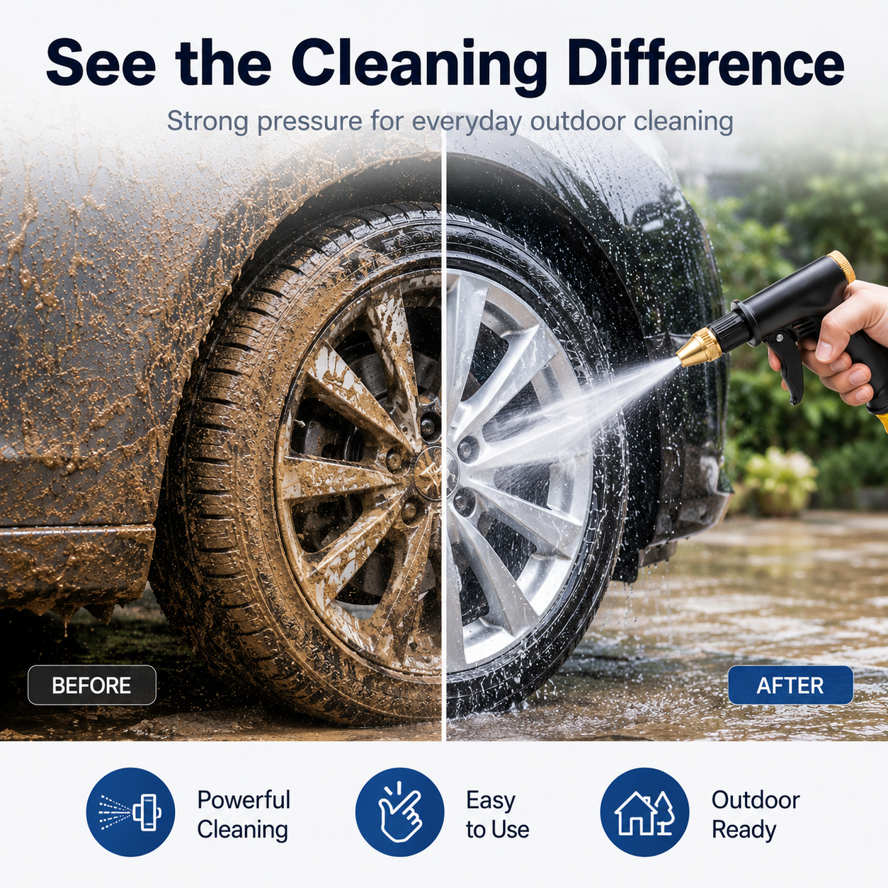 🚀 2026 New Version Upgraded TIMNAMY® Portable High-Pressure Water Sprayer | Blast Away Dirt, Mud & Grime with Ease🚗🚗1