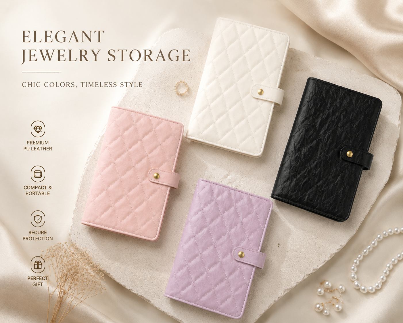 🔥LAST DAY SALE 40%OFF🔥✨ Nectavira®Luxury Portable Jewelry Storage Book