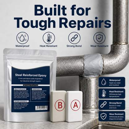 🔧💧Steel-Reinforced Epoxy Repair Putty Kit – Fill Cracks, Gaps & Broken Surfaces