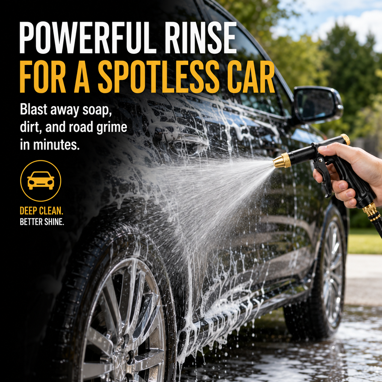 ✨💦2-in-1 High-Pressure Water Nozzle & Foam Sprayer for Cars, Pets & Garden Cleaning
