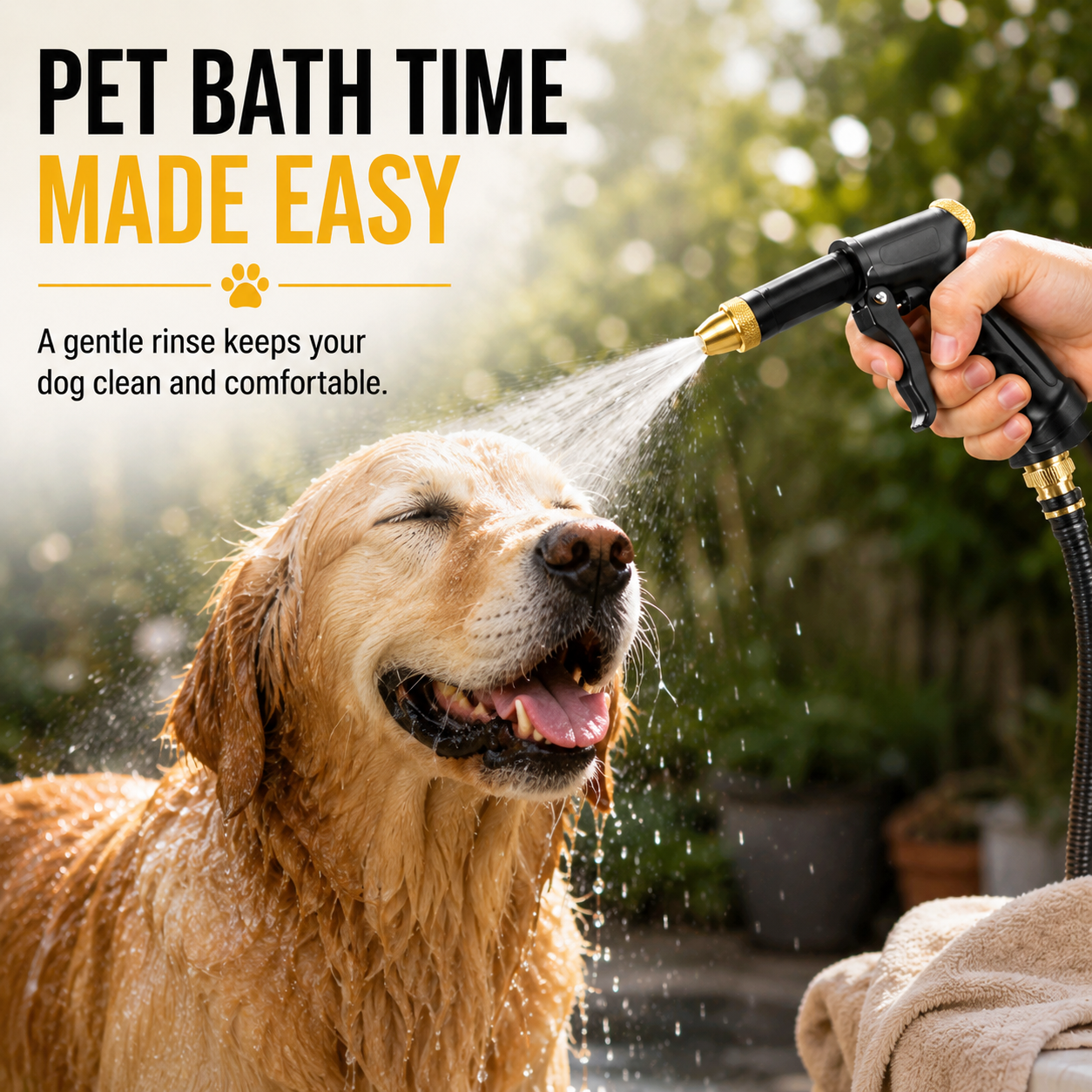 ✨💦2-in-1 High-Pressure Water Nozzle & Foam Sprayer for Cars, Pets & Garden Cleaning