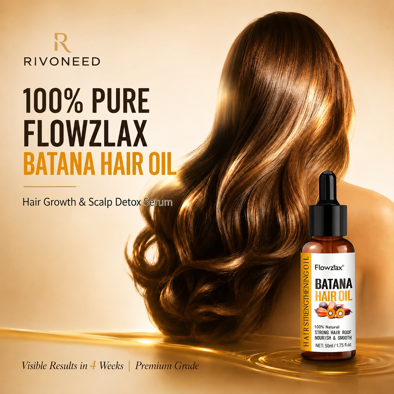 🌿 Nectavira® Batana Hair Care Oil – Nourishing Add-On for Dry Ends & Shine