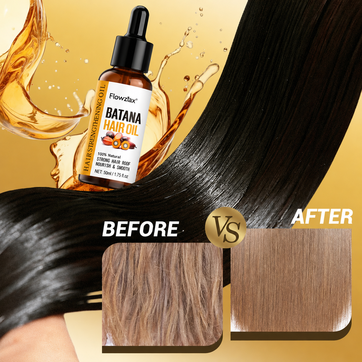 🌿 Nectavira® Batana Hair Care Oil – Nourishing Add-On for Dry Ends & Shine