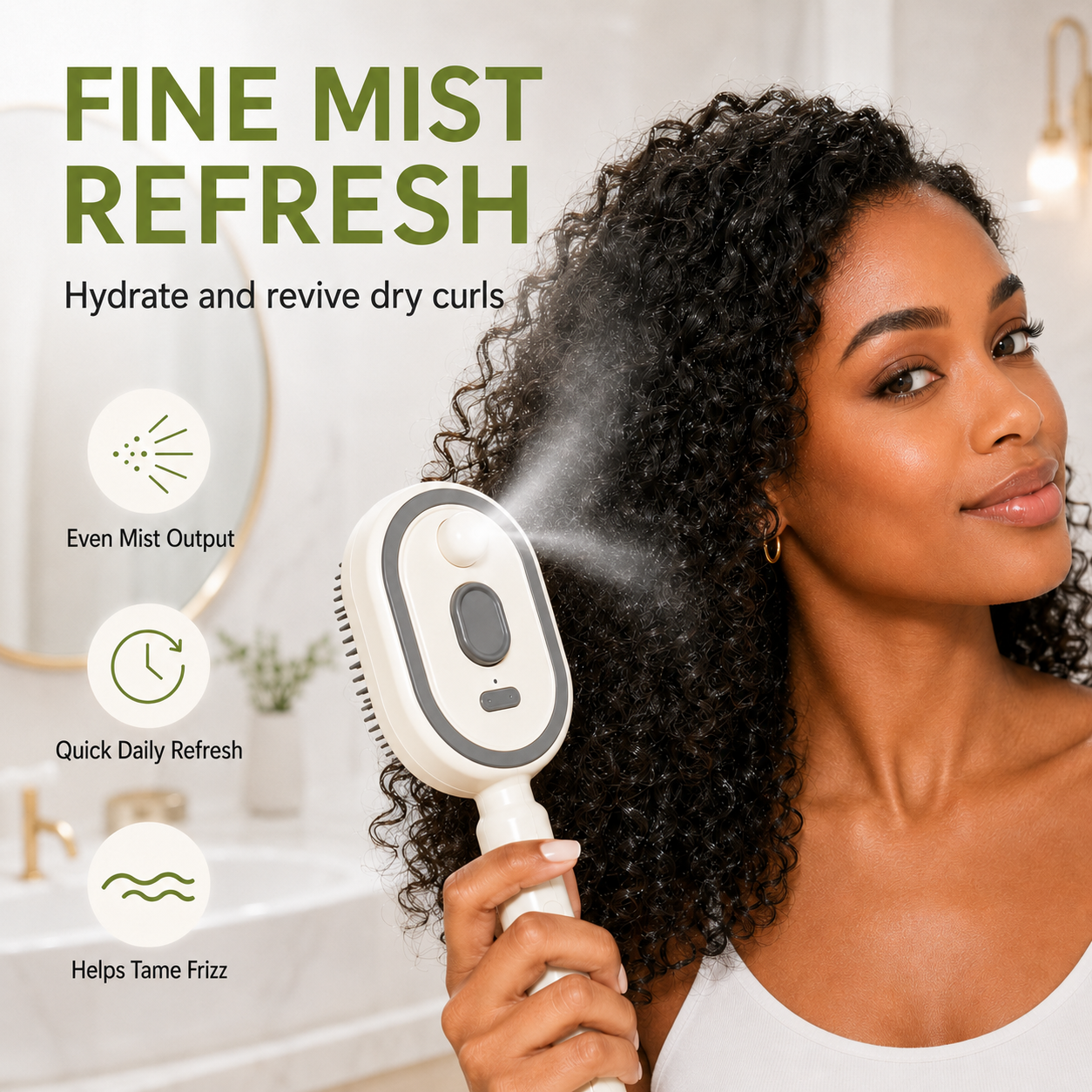 ✨ Steam Mist Straightening Comb – Salon-Smooth Hair at Home
