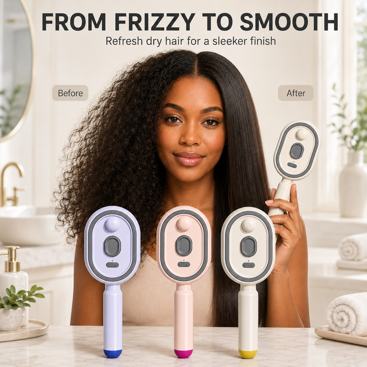✨ Steam Mist Straightening Comb – Salon-Smooth Hair at Home