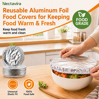 ♻️🍽️ Reusable Food-Grade Aluminum Foil Food Covers for Keeping Food Warm & Fresh