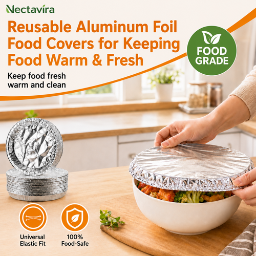 ♻️🍽️ Reusable Food-Grade Aluminum Foil Food Covers for Keeping Food Warm & Fresh
