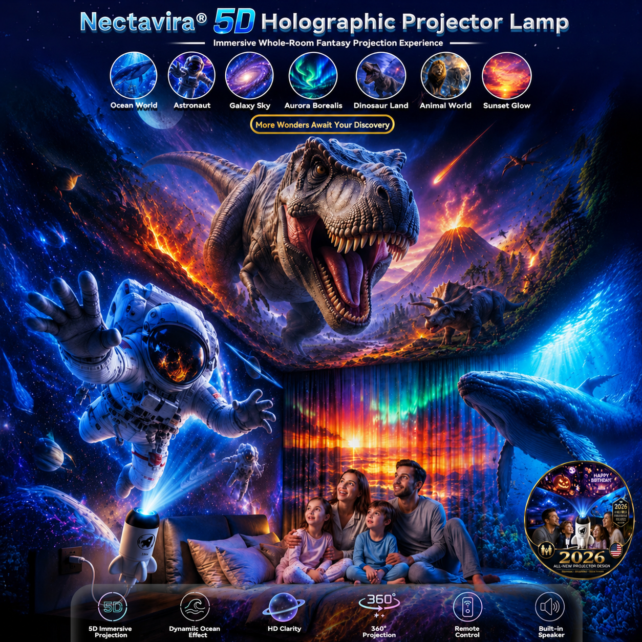 🌘𝑵𝒆𝒄𝒕𝒂𝒗𝒊𝒓𝒂® 5𝑫 𝑯𝒐𝒍𝒐𝒈𝒓𝒂𝒑𝒉𝒊𝒄 𝑷𝒓𝒐𝒋𝒆𝒄𝒕𝒐𝒓 𝑳𝒂𝒎𝒑💥💥 𝐍𝐞𝐱𝐭-𝐆𝐞𝐧𝐞𝐫𝐚𝐭𝐢𝐨𝐧 𝐔𝐥𝐭𝐫𝐚 𝐇𝐃 𝐒𝐦𝐚𝐫𝐭 𝐃𝐲𝐧𝐚𝐦𝐢𝐜 𝐕𝐢𝐬𝐢𝐨𝐧