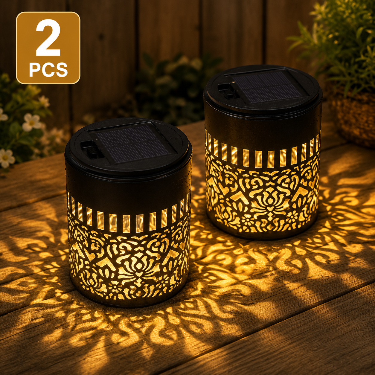 🌀 Limited Sale | Solar Mandala Wall Light – Outdoor Fence Projector Lamp for Patio & Backyard Decor