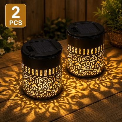 🌀 Limited Sale | Solar Mandala Wall Light – Outdoor Fence Projector Lamp for Patio & Backyard Decor