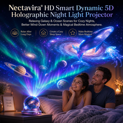 Nectavira® 🔮Night Light Projector - Smart Holographic Star Projector