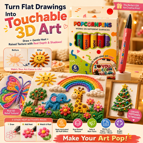 🎨 Nectavira® 3D Relief Art Pen ✨ Bring Flat Drawings to Life