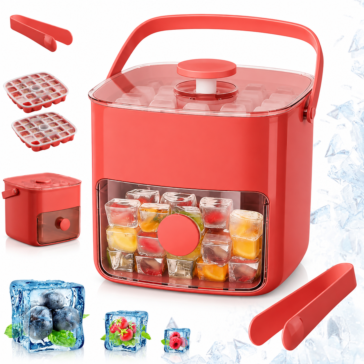 Nectavira® QuickPop 48-Cube Ice Tray Set with Storage Bin