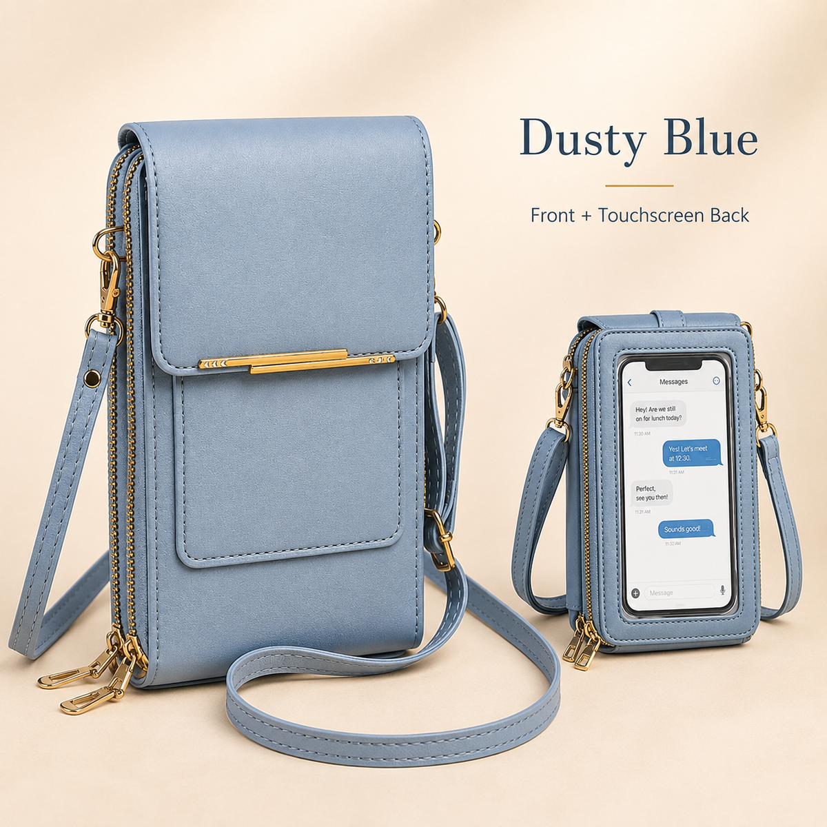 ✨ Nectavira® Touchscreen Crossbody Phone Wallet – Hands-Free Phone, Card & Cash Organizer 📱