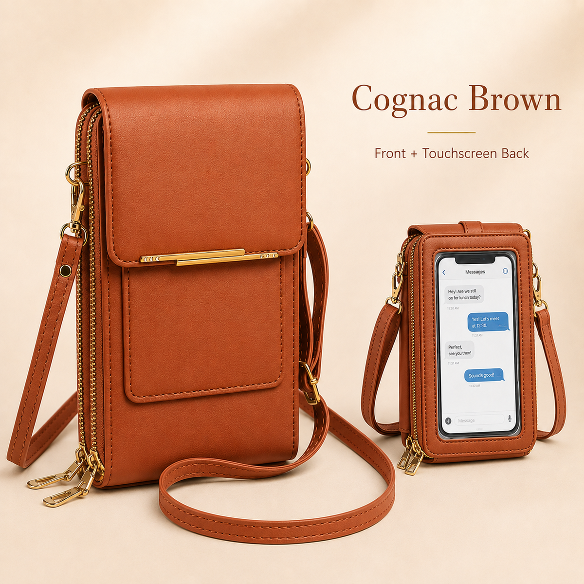 ✨ Nectavira® Touchscreen Crossbody Phone Wallet – Hands-Free Phone, Card & Cash Organizer 📱
