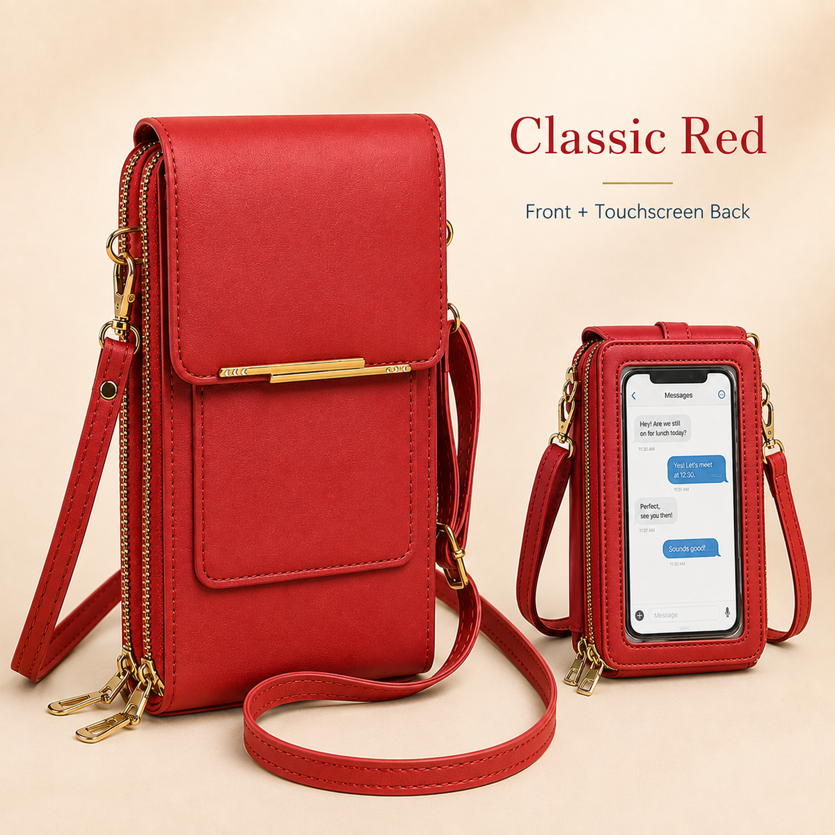 ✨ Nectavira® Touchscreen Crossbody Phone Wallet – Hands-Free Phone, Card & Cash Organizer 📱