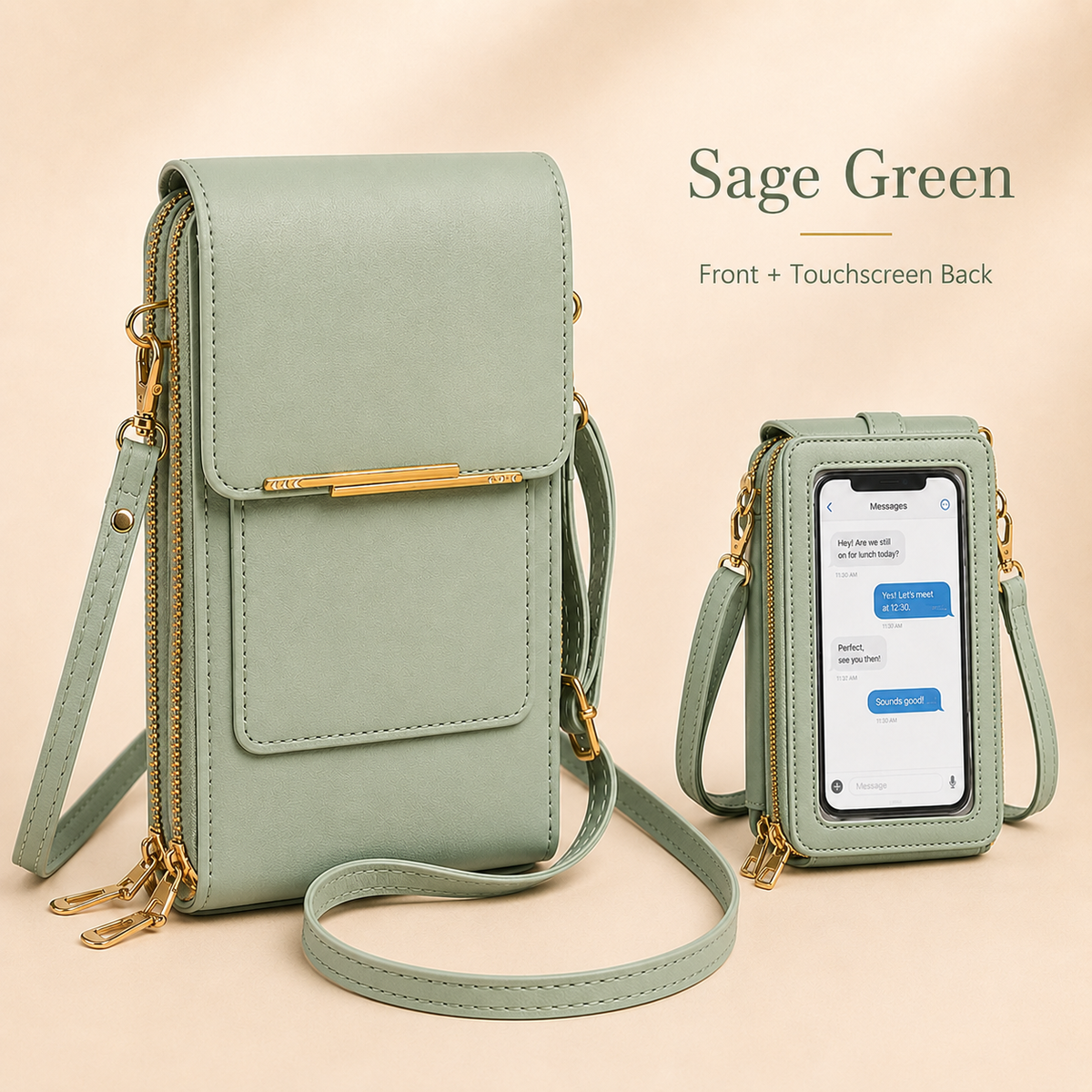 ✨ Nectavira® Touchscreen Crossbody Phone Wallet – Hands-Free Phone, Card & Cash Organizer 📱