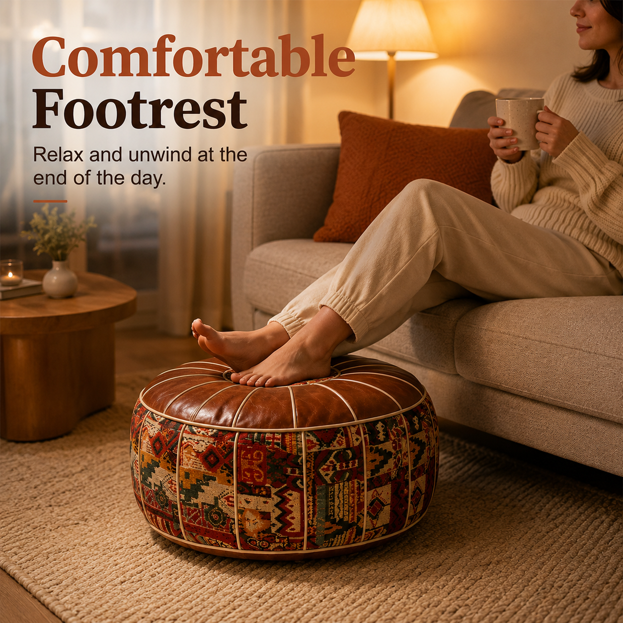 🔥 Limited-Time Offer | 2-in-1 Storage Ottoman – Elegant Seating with Spacious Hidden Storage