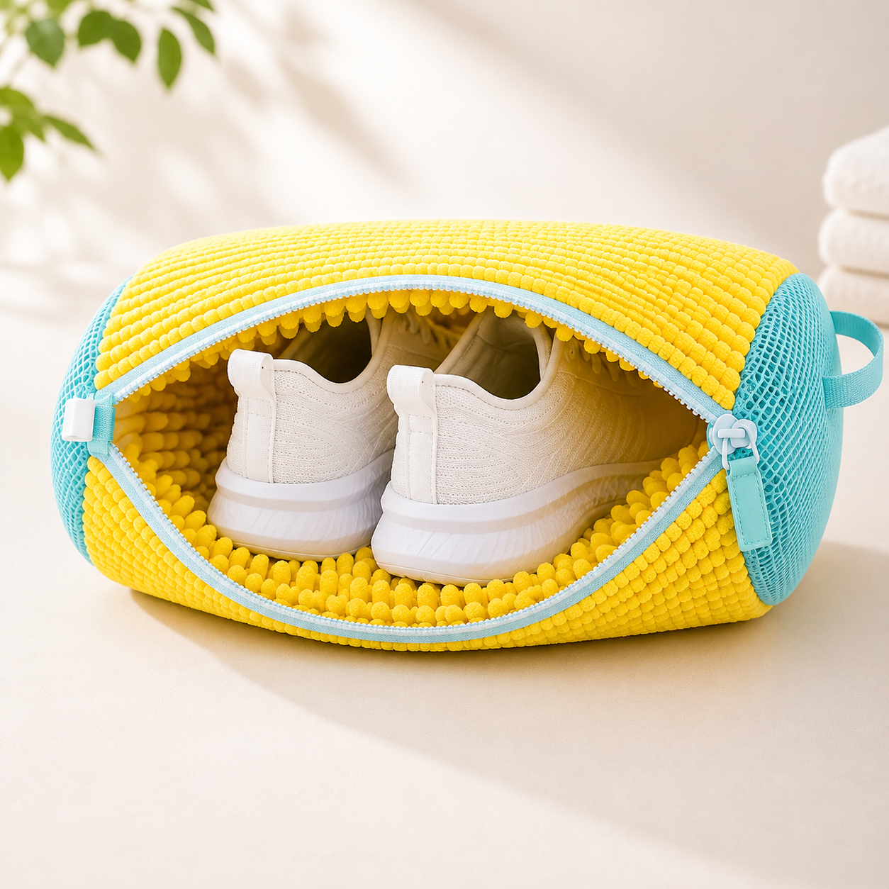 👟 Nectavira® Chenille Shoe Washing Machine Bag – Protective Mesh & Hidden Zipper 🔒