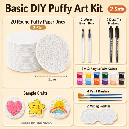 🎨 Nectavira® 3D Puffy Art Kit with Paints, Pen & Palette
